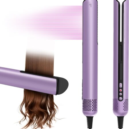 Straighten Without the Sizzle – Zero Touch Air Hair Straightener & Styling Blow Dryer (Starlight Purple
