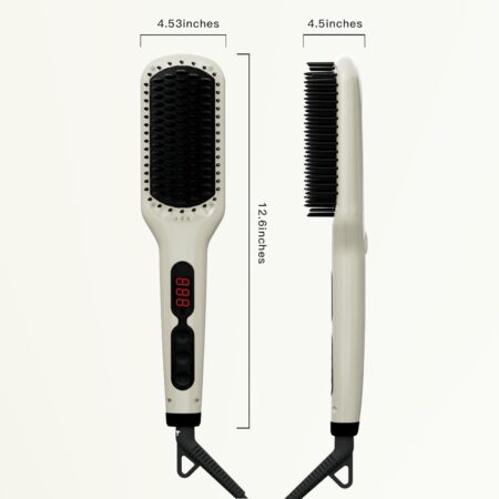 MegaWise Pearl White, Hair Straightener Brush Series, Where Speed Meets Salon Perfection