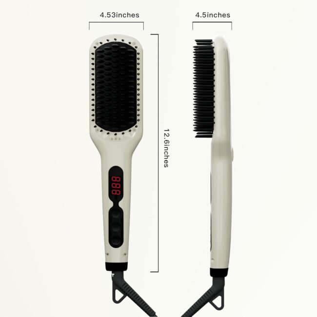 MegaWise Pearl White, Hair Straightener Brush Series, Where Speed Meets Salon Perfection