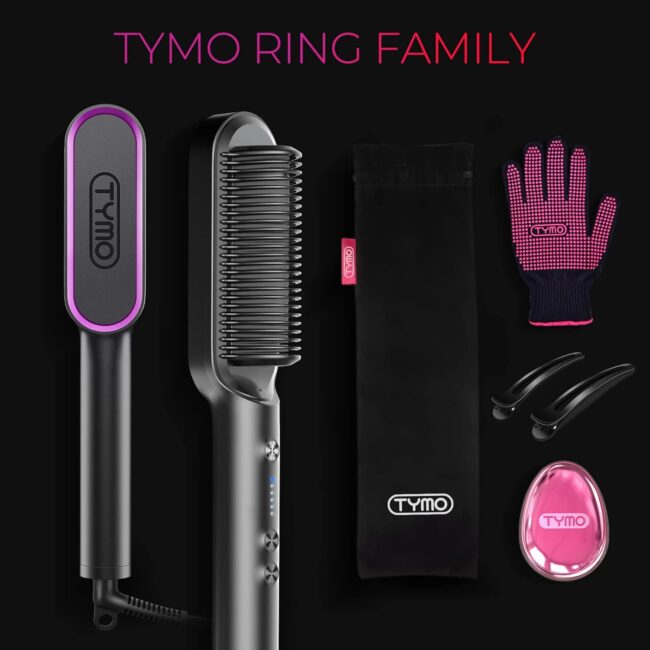 TYMO Ring Hair Straightener – Comb Straightening Brush for Women with 5 Temps, 20s Fast Heating & Dual Voltage - Image 8