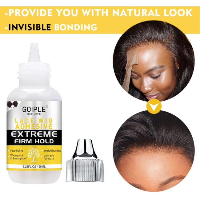 Unbreakable Hold. Invisible Finish – 4PCS Waterproof Lace Adhesive & Applicator Kit for All-Day, All-Weather Confidence! - Image 6