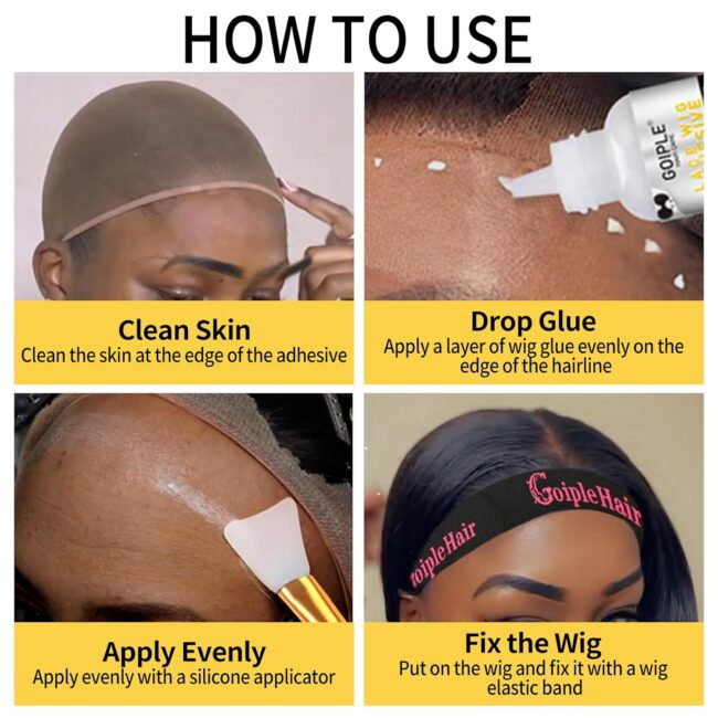 Unbreakable Hold. Invisible Finish – 4PCS Waterproof Lace Adhesive & Applicator Kit for All-Day, All-Weather Confidence! - Image 10