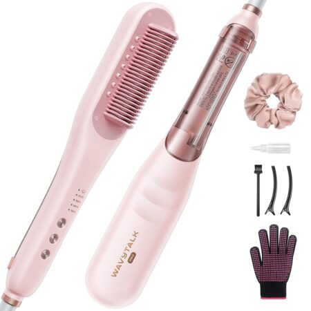 Wavytalk Pro 3-in-1 Straightening Brush – Steam Reduces Damage, Nourishes Hair, and Expedites Straightening