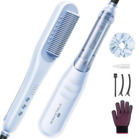 Wavytalk Pro Steam Hair Straightener Brush – Steamline Pro 3-in-1 (Dry, Mist, Steam)