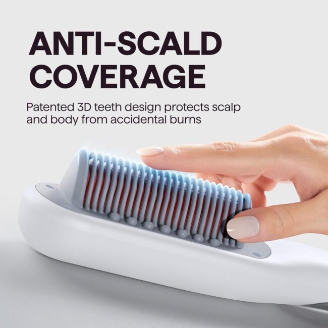 Wavytalk Pro Steamline Pro 3-in-1 Straightener Brush. Features steam infusion, 3 styling modes, and ceramic bristles to reduce damage, nourish hair, and straighten faster - Image 4