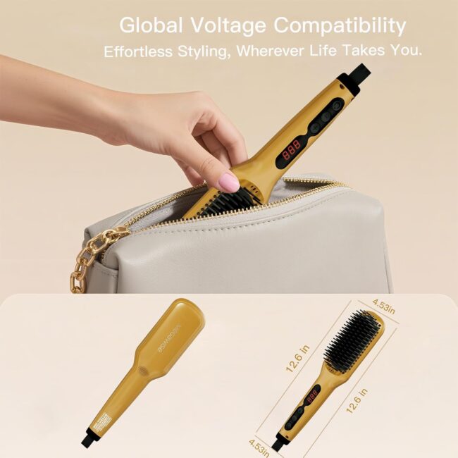 Yellow Style in Seconds – The Hair Straightener Brush Series: Where Speed Meets Salon Perfection - Image 7