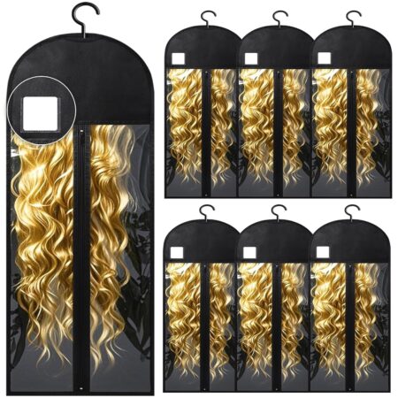 ✨ Go Long. Store More. Stay Flawless – Extra-Long Hanging Wig Storage with Tag Organizer! ✨