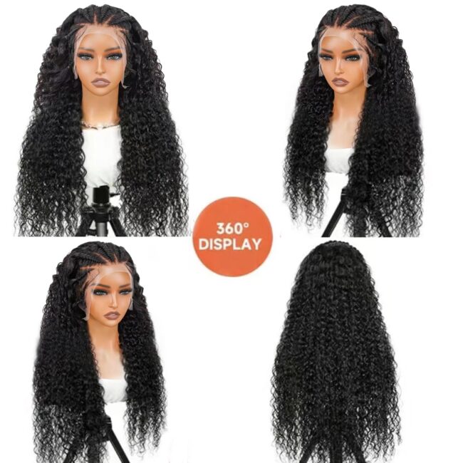 ✨ Unstoppable Curls, Unbreakable Hold – 13x6 Deep Curly Braided Lace Wig with 200% Density & Baby Hair! ✨ - Image 3