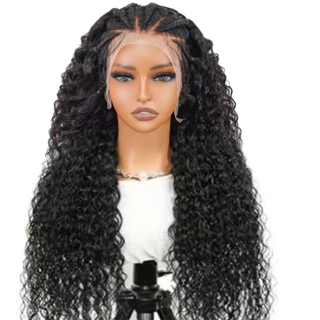✨ Unstoppable Curls, Unbreakable Hold – 13x6 Deep Curly Braided Lace Wig with 200% Density & Baby Hair! ✨ - Image 2