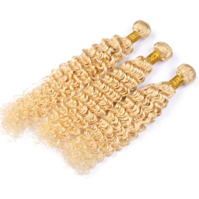 6X13 Deep Wave Bundles – Honey Blonde Human Hair, 3 Bundles Brazilian, 100% Unprocessed Virgin Extensions, Double Weft Bundle - Image 7