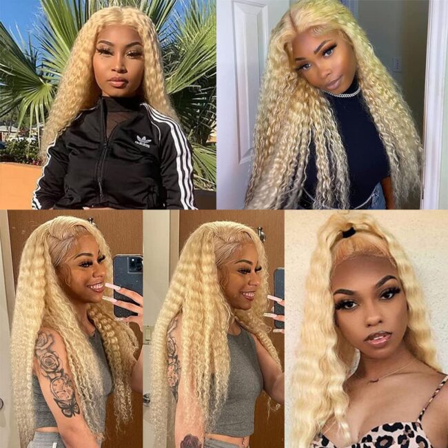 6X13 Deep Wave Bundles – Honey Blonde Human Hair, 3 Bundles Brazilian, 100% Unprocessed Virgin Extensions, Double Weft Bundle - Image 8