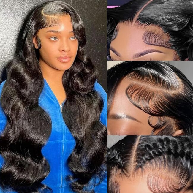 Fiery Waves, Flawless Front — 13x6 Body Wave HD Lace Frontal Wig in Natural Black - Image 2