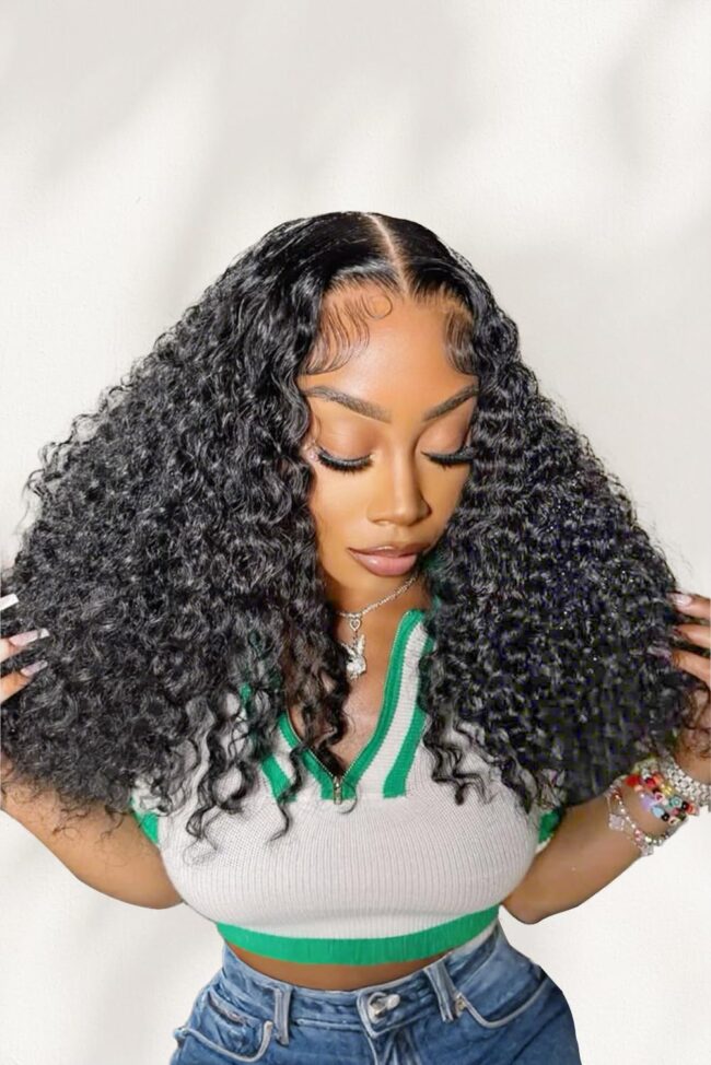 Kinky. Curly. Real. – 13x4 Lace Frontal Kinky Curly & Deep Wave Wig in 10A Grade Virgin Brazilian Hair