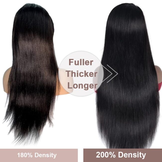 Sleek. Strong. Seamless – 13x6 HD Full Frontal Straight Lace Front Wig with Tiny Knots & 200% Density - Image 5