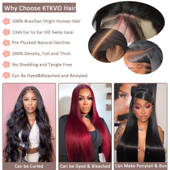 Sleek. Strong. Seamless – 13x6 HD Full Frontal Straight Lace Front Wig with Tiny Knots & 200% Density - Image 7