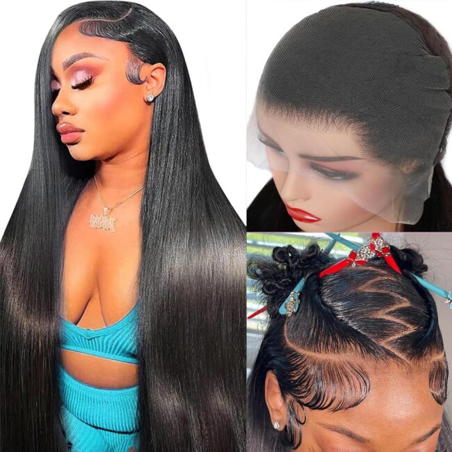 Sleek. Strong. Seamless – 13x6 HD Full Frontal Straight Lace Front Wig with Tiny Knots & 200% Density