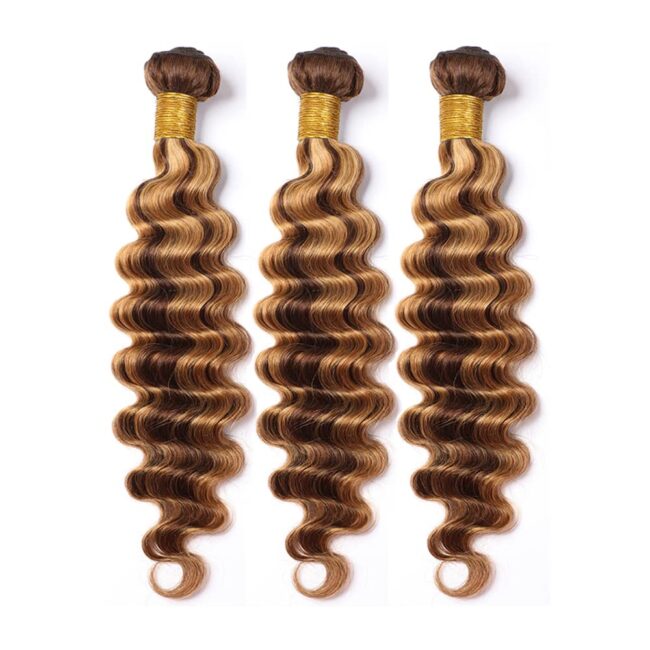 Highlight Body Wave Bundle – Brown Human Hair, Brazilian 100% Unprocessed Virgin Extensions, Double Weft Piano Color - Image 6